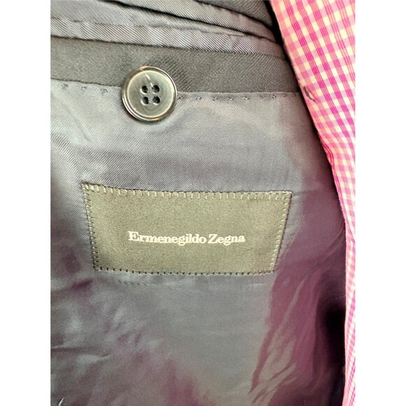Ermenegildo ZEGNA Modern 2-Button Black Blazer Sport Jacket 44 R e54 - Picture 5 of 5